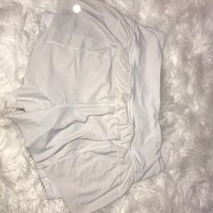 Lululemmon white running shorts